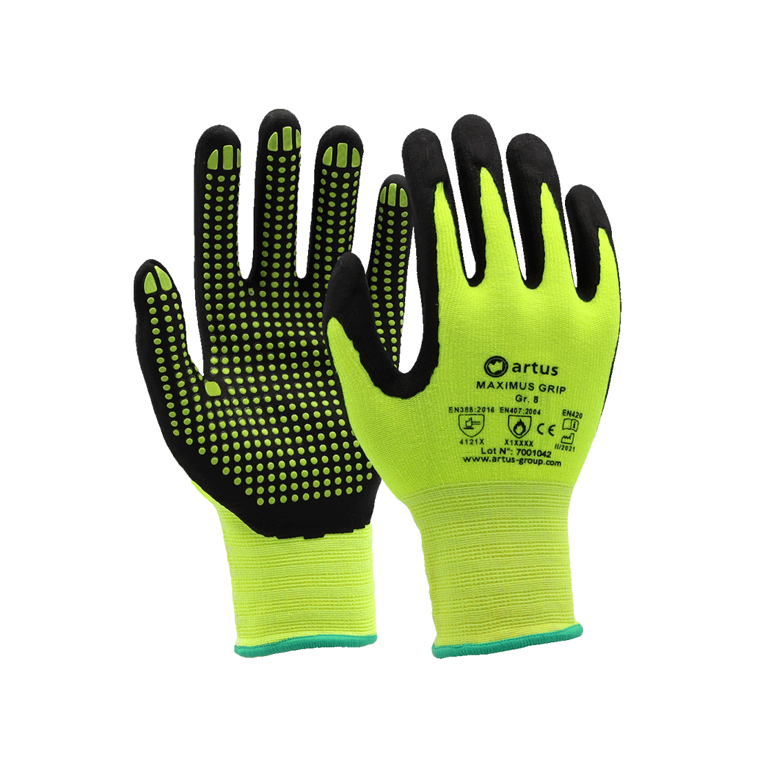 ARTUS - Montagehandschuh Maximus Grip gelb/schwarz