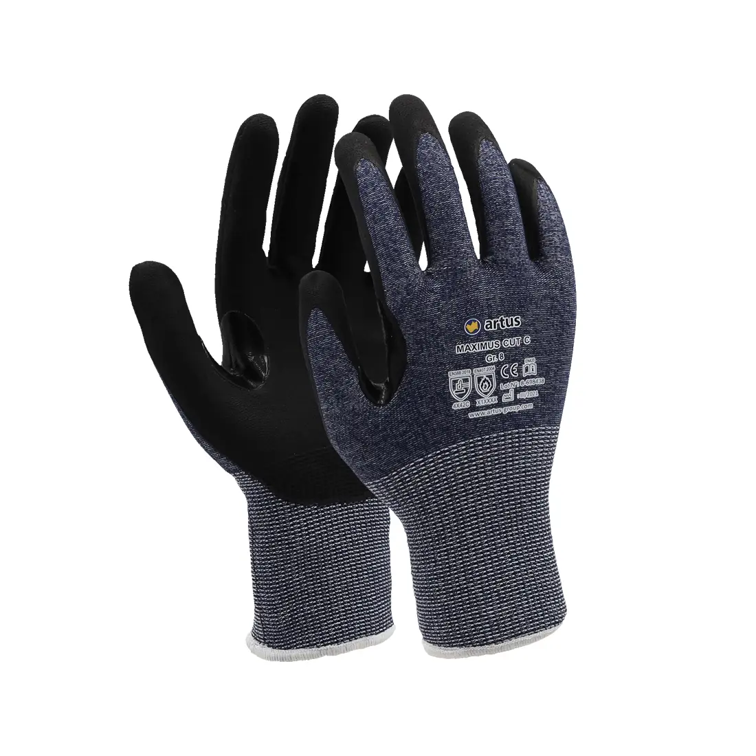 ARTUS - Schnittschutzhandschuh Maximus Cut C dunkelblau/schwarz